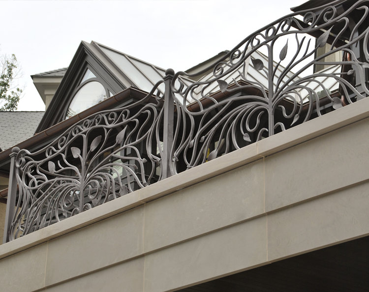 mornamental metal fence-outdoor railing