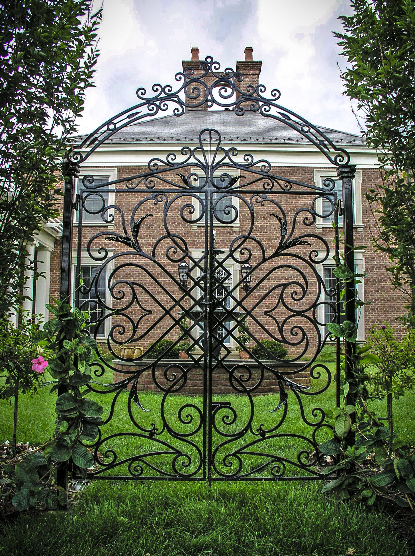 Garden Black Iron Gate - Artesano IronWorks