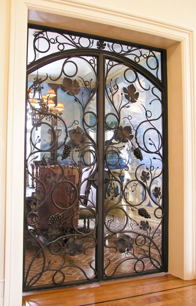 winecellar door - decorative metal door