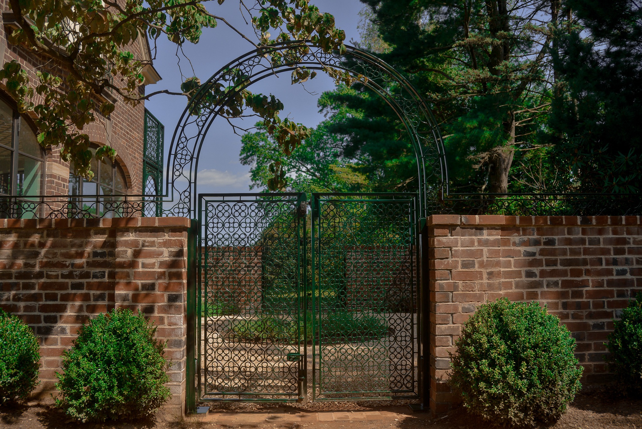 Green Custome garden gate - Artesano Iron Works 2