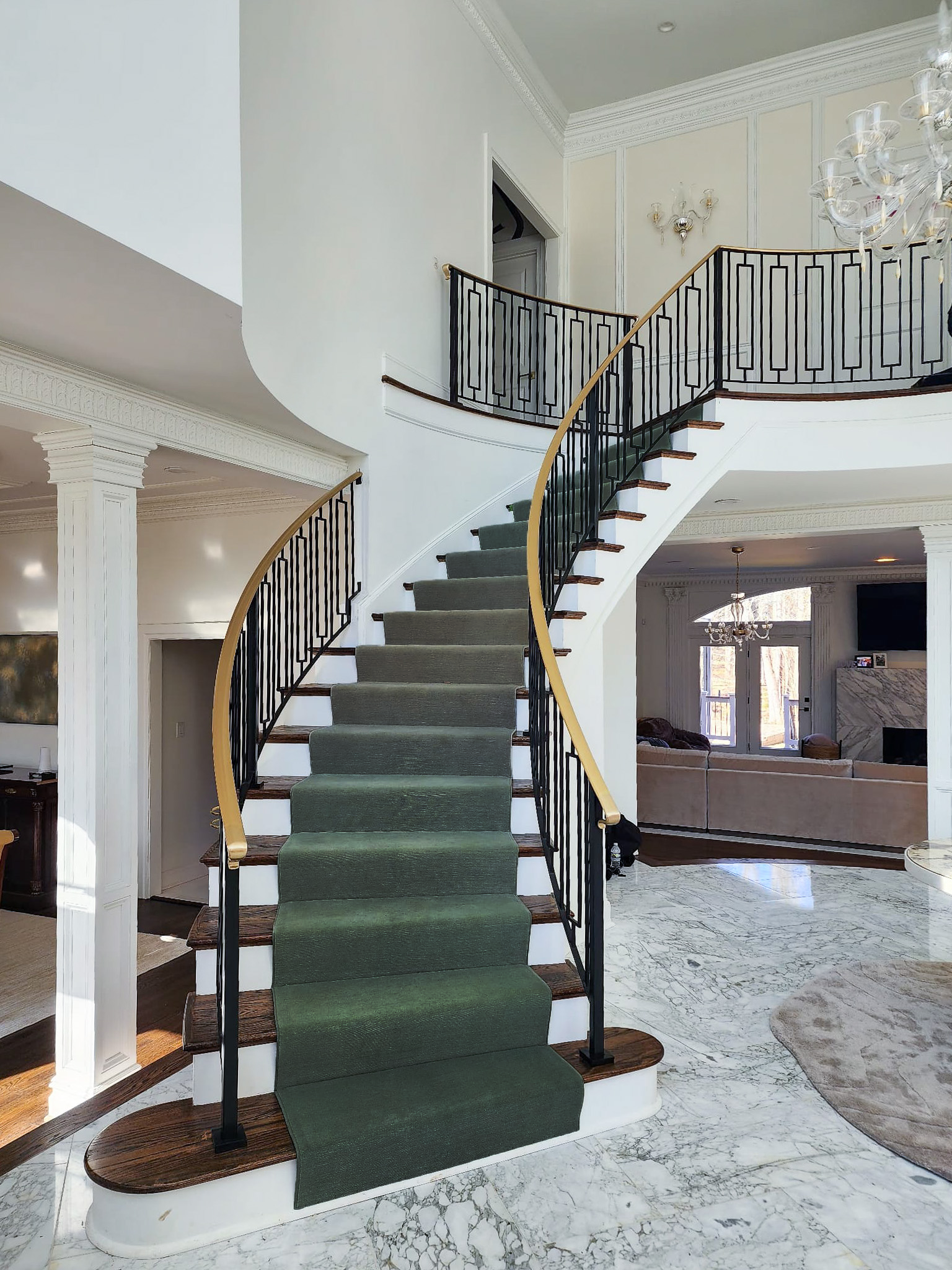 custom metal railing - interior design